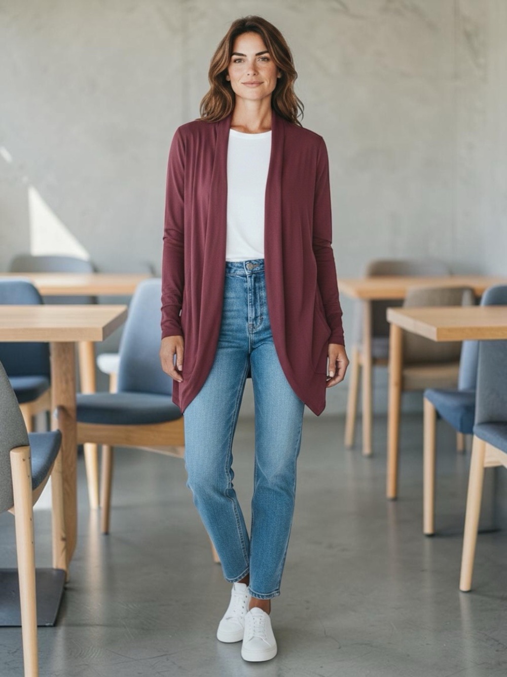 Athleta Pranayama Women's Open-Front Maroon Wrap NWT SZXLT